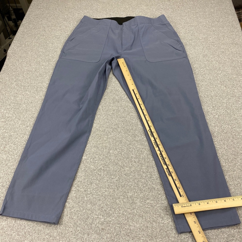 Eddie Bauer Horizon Straight Ankle Pants Womens 12 Blue Gray Hiking Travel - Picture 8 of 16